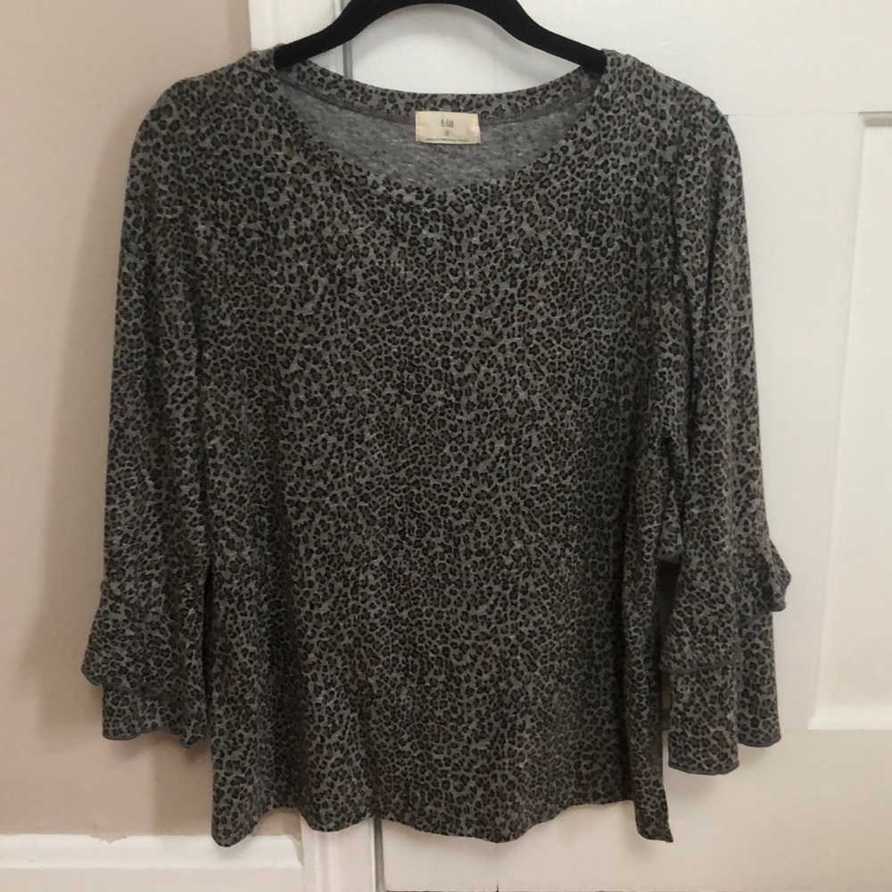 Anthropologie cheetah print shirt